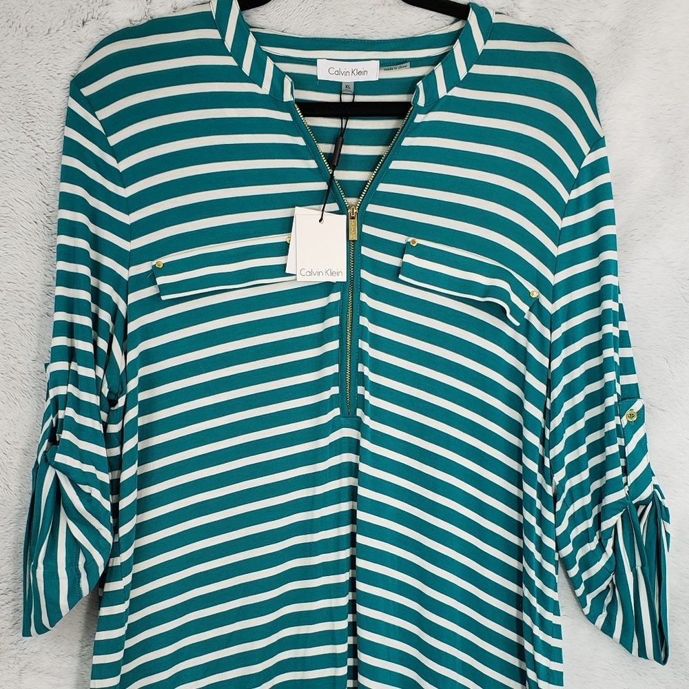 NWT Women's Calvin Klein 3/4 sleeve shirt